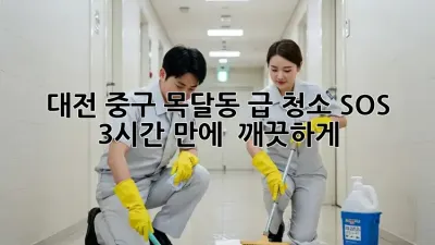 대전 중구 목달동 급 청소 SOS 🚨 3시간 만에 ✨ 깨끗하게!