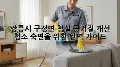 강릉시 구정면 침실 공기질 개선 청소: 숙면을 위한 완벽 가이드